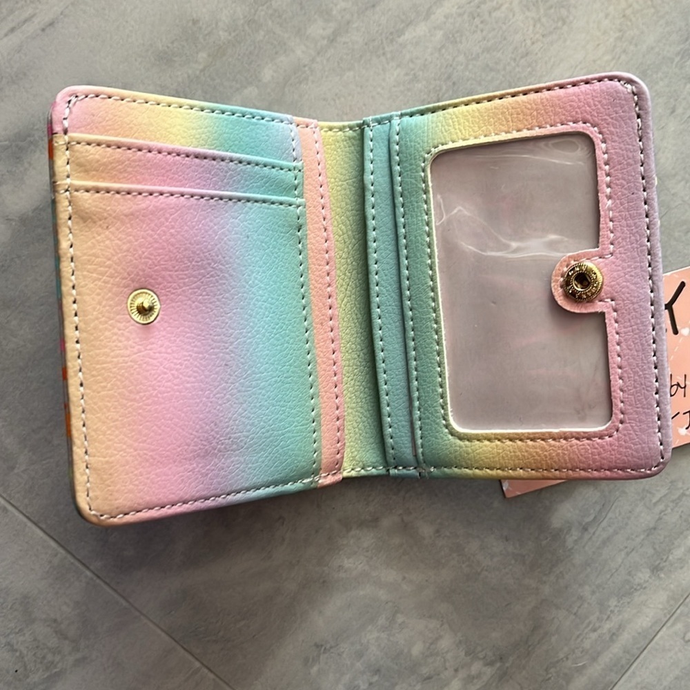 Betsey Johnson LBMONEY GREY MULTI Luv Betsey Wallet Multi bright colors NWT - Picture 8 of 12